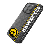 University of Iowa Hawkeyes Sidebar Black Bling Phone Case for Apple iPhone
