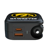 University of Iowa Hawkeyes Text Backdrop 2 in 1 USB A/C Charger