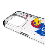University of Kansas Jayhawks Confetti Clear Phone Case for Apple iPhone