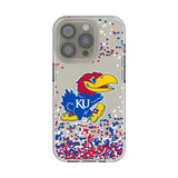 University of Kansas Jayhawks Confetti Clear Phone Case for Apple iPhone