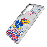 University of Kansas Jayhawks Confetti Clear Phone Case for Samsung Galaxy