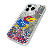 University of Kansas Jayhawks Confetti Glitter Phone Case for Apple iPhone