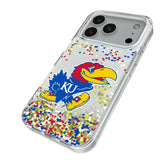 University of Kansas Jayhawks Confetti Glitter Phone Case for Apple iPhone
