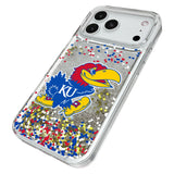 University of Kansas Jayhawks Confetti Glitter Phone Case for Apple iPhone