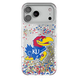 University of Kansas Jayhawks Confetti Glitter Phone Case for Apple iPhone