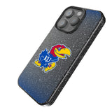 University of Kansas Jayhawks Linen Black Bling Phone Case for Apple iPhone