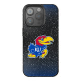 University of Kansas Jayhawks Linen Black Bling Phone Case for Apple iPhone