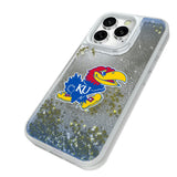University of Kansas Jayhawks Linen Glitter Phone Case for Apple iPhone