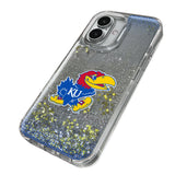 University of Kansas Jayhawks Linen Glitter Phone Case for Apple iPhone