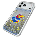University of Kansas Jayhawks Linen Glitter Phone Case for Apple iPhone