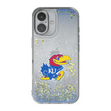 University of Kansas Jayhawks Linen Glitter Phone Case for Apple iPhone