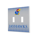 University of Kansas Jayhawks Linen Hidden-Screw Light Switch Plate