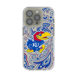 University of Kansas Jayhawks Paisley Clear Phone Case for Apple iPhone