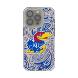 University of Kansas Jayhawks Paisley Clear Phone Case for Apple iPhone