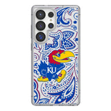 University of Kansas Jayhawks Paisley Clear Phone Case for Samsung Galaxy