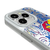 University of Kansas Jayhawks Paisley Glitter Phone Case for Apple iPhone