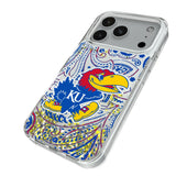 University of Kansas Jayhawks Paisley Glitter Phone Case for Apple iPhone