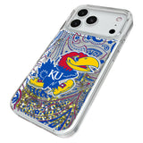 University of Kansas Jayhawks Paisley Glitter Phone Case for Apple iPhone