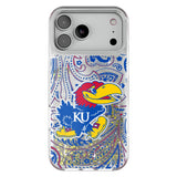 University of Kansas Jayhawks Paisley Glitter Phone Case for Apple iPhone