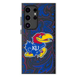 University of Kansas Jayhawks Paisley MagSafe Compatible Phone Case for Samsung Galaxy