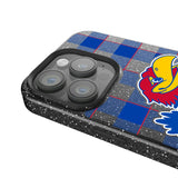 University of Kansas Jayhawks Plaid Black Bling Phone Case for Apple iPhone