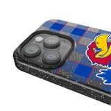 University of Kansas Jayhawks Plaid Black Bling Phone Case for Apple iPhone