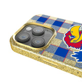 University of Kansas Jayhawks Plaid Bling Phone Case for Apple iPhone