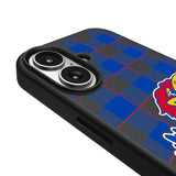 University of Kansas Jayhawks Plaid MagSafe Compatible Phone Case for Apple iPhone