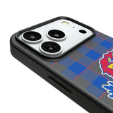 University of Kansas Jayhawks Plaid MagSafe Compatible Phone Case for Apple iPhone