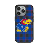 University of Kansas Jayhawks Plaid MagSafe Compatible Phone Case for Apple iPhone