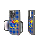 University of Kansas Jayhawks Plaid Soft Touch Phone Case for Apple iPhone