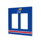 University of Kansas Jayhawks Stripe Hidden-Screw Light Switch Plate