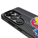 University of Kansas Jayhawks Text Backdrop MagSafe Compatible Phone Case for Samsung Galaxy