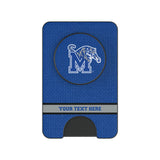 University of Memphis Tigers Personalized Endzone Solid PopSockets MagSafe-Compatible PopWallet+