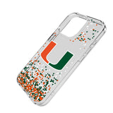 University of Miami Hurricanes Confetti Clear Phone Case for Apple iPhone
