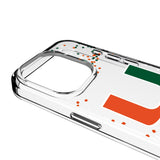 University of Miami Hurricanes Confetti Clear Phone Case for Apple iPhone
