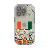 University of Miami Hurricanes Confetti Clear Phone Case for Apple iPhone