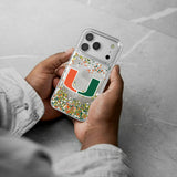 University of Miami Hurricanes Confetti Glitter Phone Case for Apple iPhone