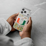 University of Miami Hurricanes Confetti Glitter Phone Case for Apple iPhone