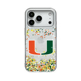 University of Miami Hurricanes Confetti Glitter Phone Case for Apple iPhone