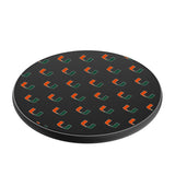 University of Miami Hurricanes Fashion Pattern 15-Watt Wireless Charger