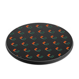University of Miami Hurricanes Fashion Pattern 15-Watt Wireless Charger