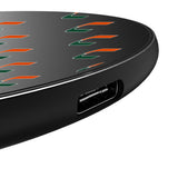 University of Miami Hurricanes Fashion Pattern 15-Watt Wireless Charger