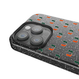 University of Miami Hurricanes Fashion Pattern Black Bling Phone Case for Apple iPhone