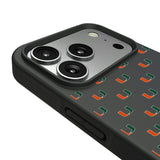 University of Miami Hurricanes Fashion Pattern Bump Phone Case for Apple iPhone
