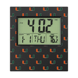 University of Miami Hurricanes Fashion Pattern Wall Clock