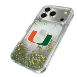 University of Miami Hurricanes Linen Glitter Phone Case for Apple iPhone