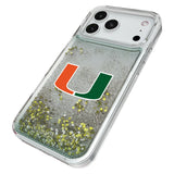 University of Miami Hurricanes Linen Glitter Phone Case for Apple iPhone