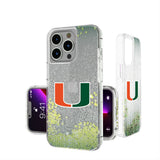 University of Miami Hurricanes Linen Glitter Phone Case for Apple iPhone