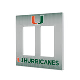 University of Miami Hurricanes Linen Hidden-Screw Light Switch Plate